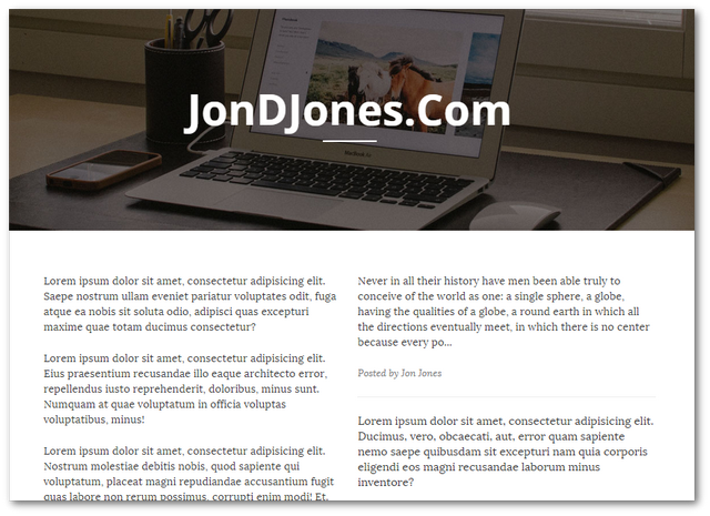JonDJones Episerver 8 Blog Sample Site 1