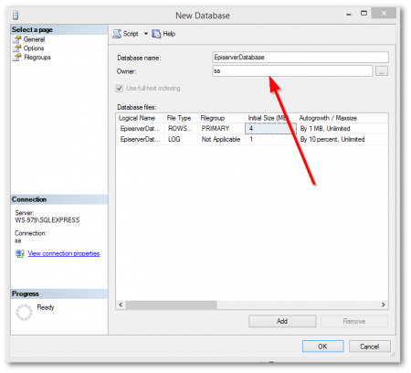 How To Create A New Episerver Database 2